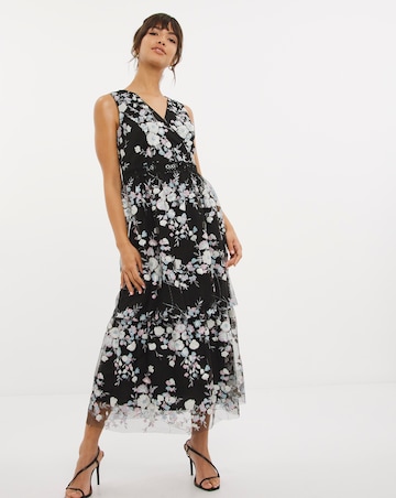 Joanna Hope Sequin Tiered Prom Maxi Dress