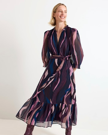 Phase Eight Cara Swirl Puff Sleeve Swing Dress