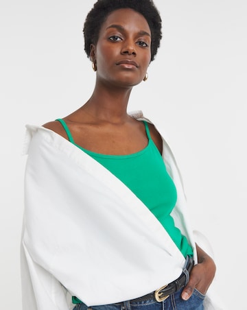 Pure Cotton Green, Pink, White 3 Pack Cami Vest
