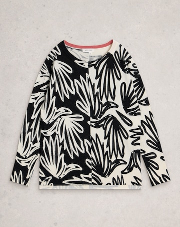 White Stuff Olive Print Jumper