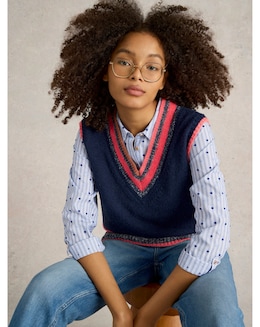 White Stuff V Neck Stripe Tank