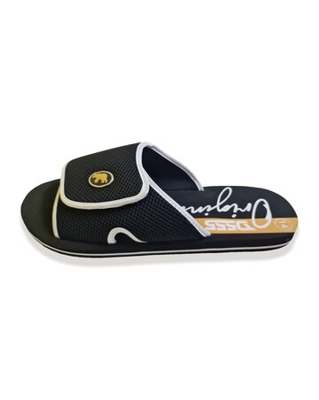 D555 Drake Black Slider with Velcro Fastening