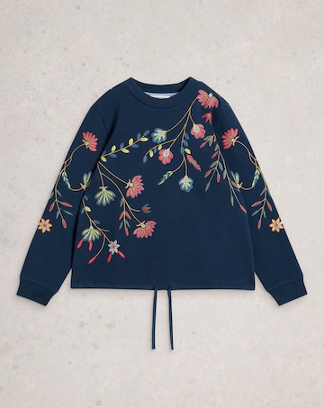 White Stuff Floral Embroidered Sweat