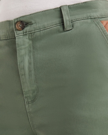 Khaki Stretch Chino Cropped Trousers