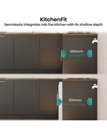 Hisense KitchenFit 5i Series WD5I1045BWQ 10.5kg/6kg Washer Dryer - White