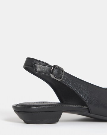 Reed Square Toe Leather Slingback Shoes - Wide Fit (E)