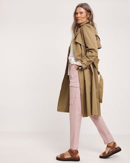 Blush Stretch Utility Tapered Chino Trousers
