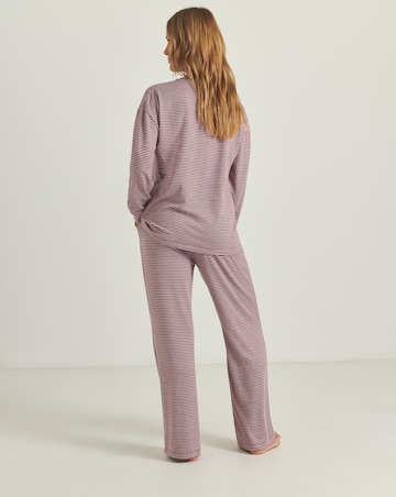 Pretty Secrets Soft Knit Stripe Lounge Set Pink Multi