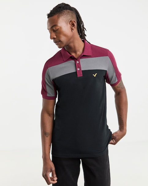 Voi Colour Block Cotton Pique Polo - Long Length