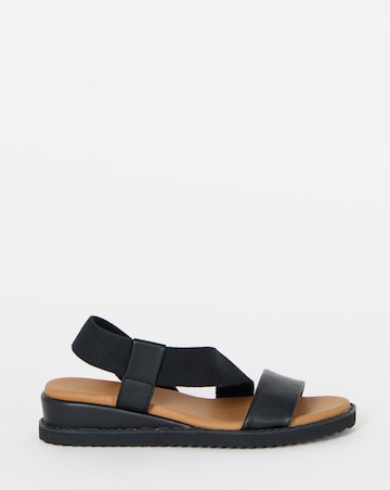 Spritzer Asymmetric Low Wedge Sandals - Wide Fit (E)