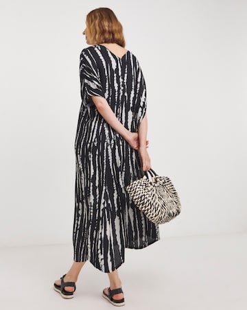 Crinkle Kaftan Overhead Midi Dress