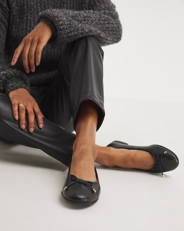 Talia Leather Ballerina Shoes Extra Wide EEE Fit