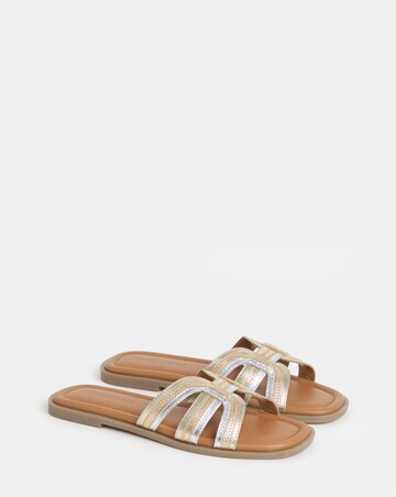Fae Woven Detail Mule Sandals - Extra Wide Fit (EEE)