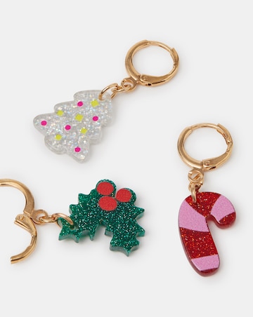 Accessorize Resin Christmas Earrings