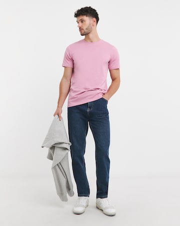 Pure Cotton Crew Neck T-Shirt- Pink