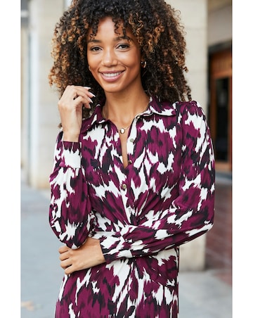Sosander Ikat Twist Front Dress