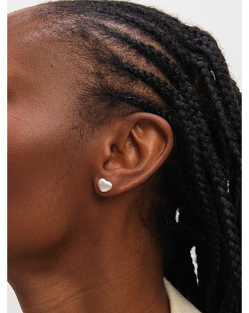 Inicio Sterling Silver Plated Satin Heart Set - Gift Box