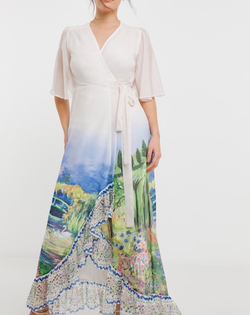 Hope & Ivy Elise Maxi Wrap Dress
