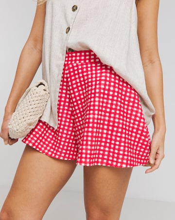 Red Gingham Flippy Short