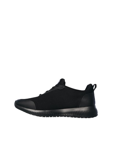 Skechers Black Squad SR Work Wear Shoes- Wide Fit (E)
