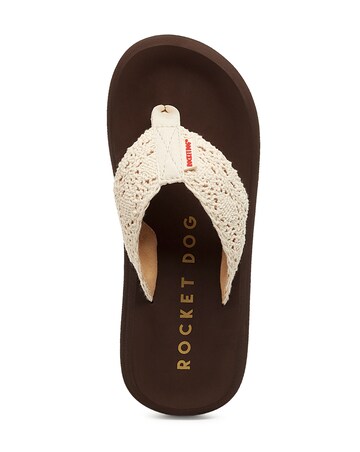 Rocket Dog Natrual Crochet Toe Post Sandals