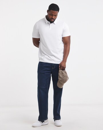 Pure Cotton Jersey Polo Long Length- White
