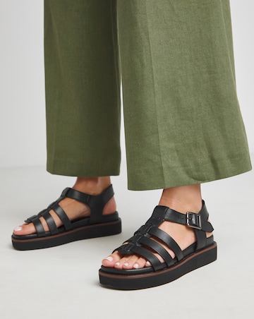 Blanca Leather Fisherman Sandal - Wide Fit (E)