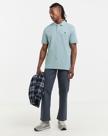 Timberland Millers River Short Sleeve Pique Polo - Blue