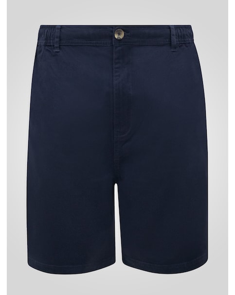 D555 Spencer Navy Full Elastic Waist Stretch Shorts With Drawcord