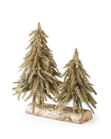Gisela Graham Green Fir Double Christmas Tree Log