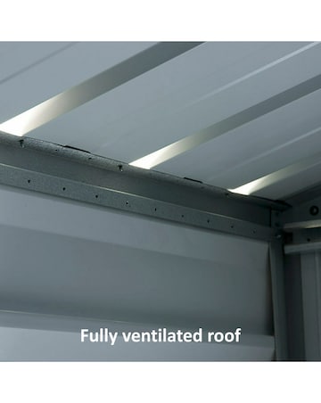 Yardmaster 5x4ft Pent Metal Shed - Silver