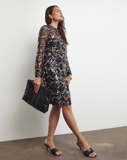 Joanna Hope Beaded Shift Dress