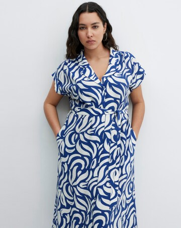 Mango Bow Shirt Midi Dress