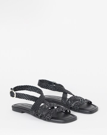 Gia Leather Woven Multi Strap Sandals - Extra Wide Fit (EEE)