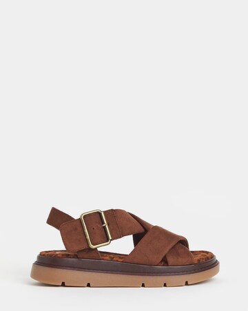 Heavenly Feet Amiee Cross Over Sandals - Extra Wide Fit (EEE)
