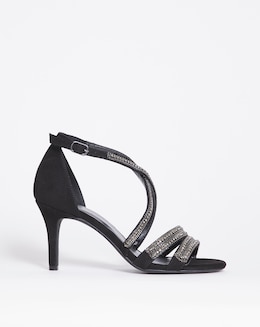 Joanna Hope Glitzy Ankle Strap Sandal - Extra Wide Fit (EEE)