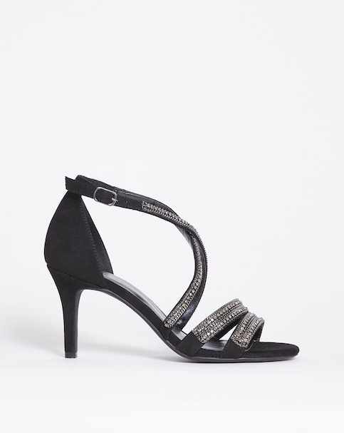 Joanna Hope Glitzy Ankle Strap Sandals - Extra Wide Fit (EEE)