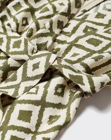 Mango Geometric Print Jumpsuit With Bow