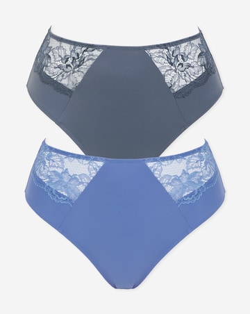 Pretty Secrets (2 Pack) New Ella Full Knickers Light Blue/Grey