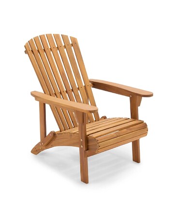 VonHaus Hudson Wooden Adirondack Garden Lounge Chair