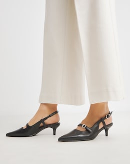 Harriet Pointed Toe Slingback Shoes - Extra Wide Fit (EEE)