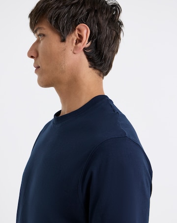 Pure Cotton Relaxed Fit T-Shirt- Navy