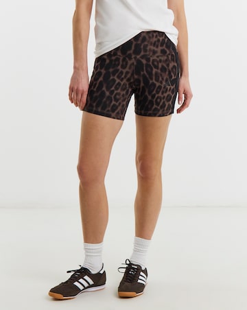 Adidas Leopard Print 3 Stripe Cycling Shorts
