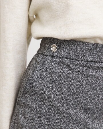 Pull On Lurex Herringbone Power Ponte Stretch Skirt