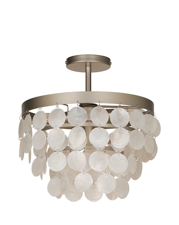 Semi-Flush Shell Effect Chandelier
