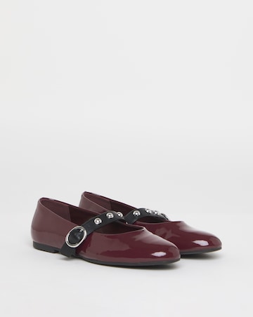 Optimism Studded Mary Jane Ballerina Shoes - Extra Wide Fit (EEE)