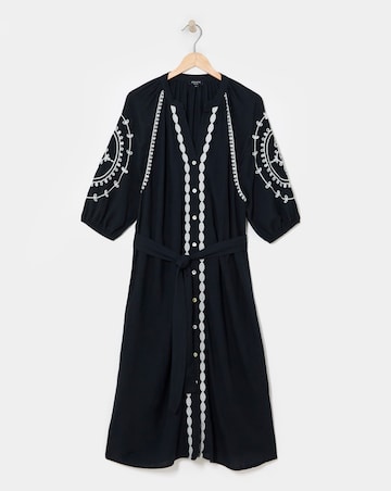 Embroidered Kaftan Dress