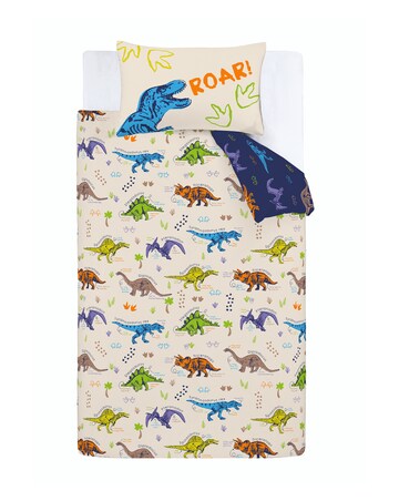 Catherine Lansfield Prehistoric Dinosaurs Reversible Duvet Cover Set