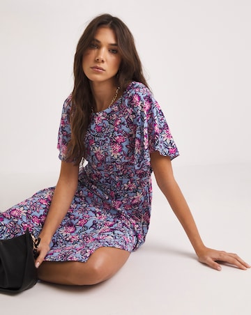 French Connection Fotini Delph Cut Out Back Dress