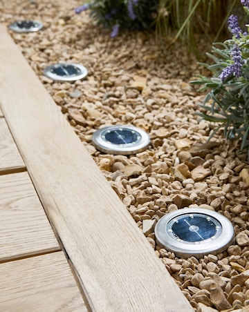 Stainless Steel Ground Solar Lights Set of 4